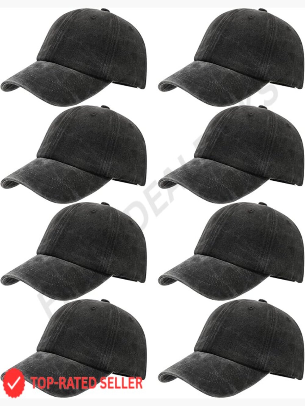 8 Pack Vintage Washed Baseball Caps Unisex Distressed Cotton Dad Hats Adjustable